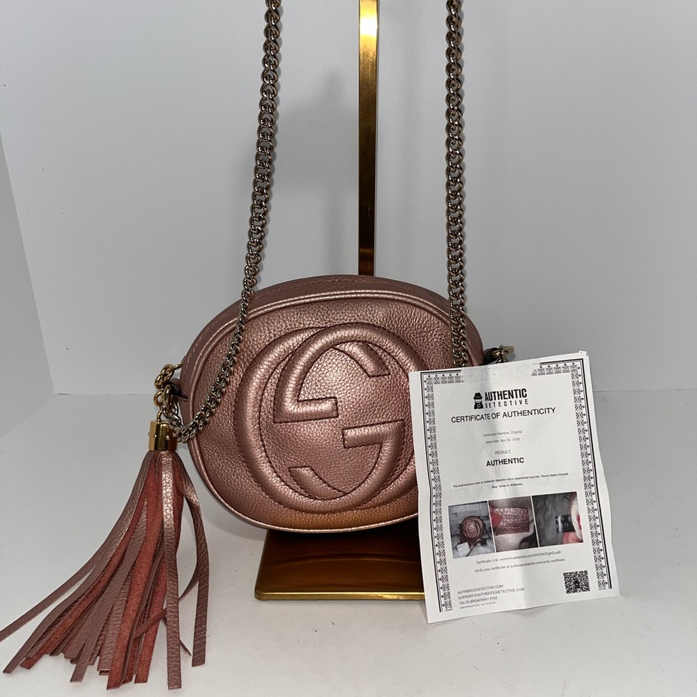 Gucci Pink Crossbody Bag with Tassel Detail